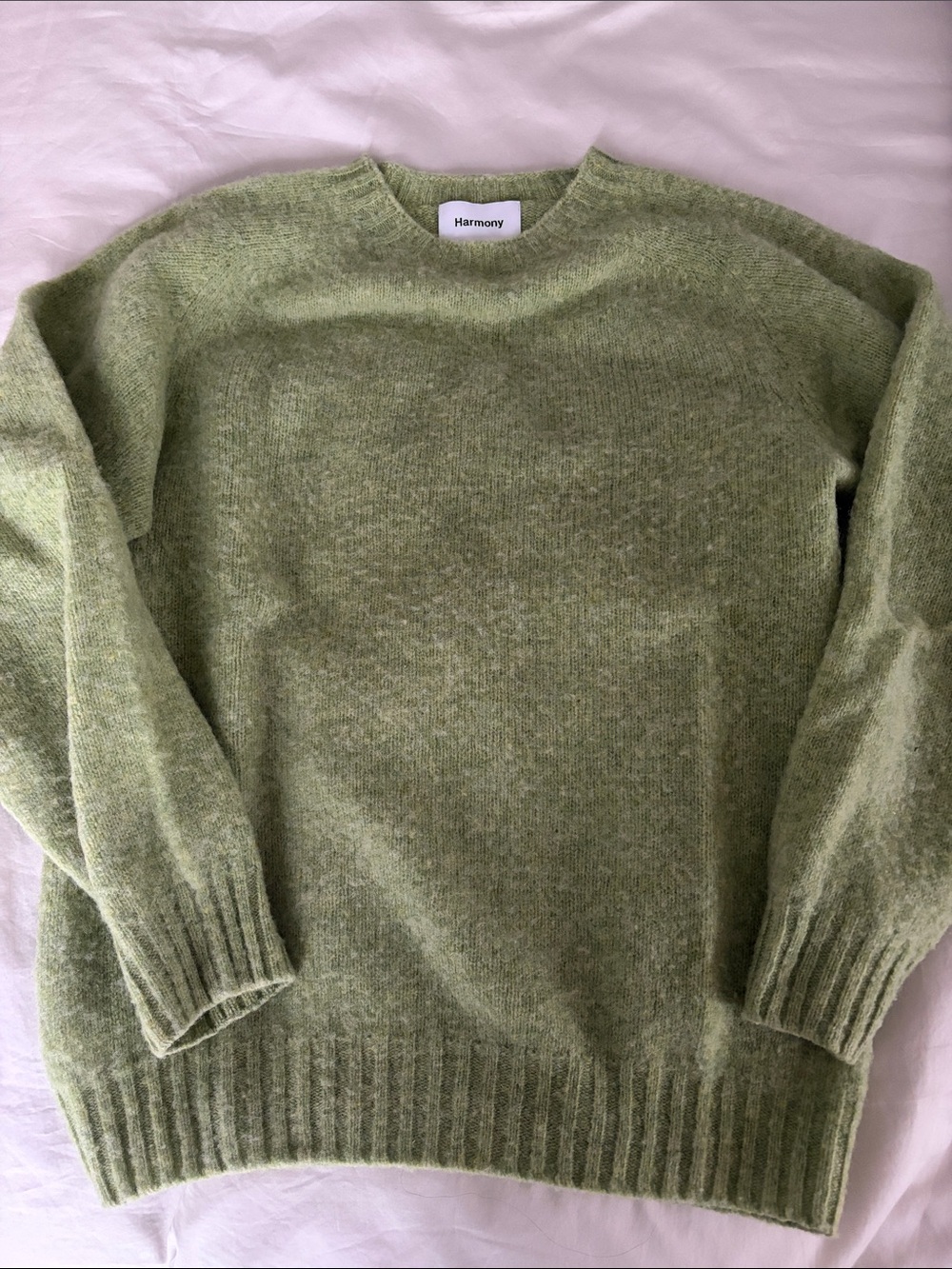 Harmony Paris Green Wool Crewneck Sweater Size M